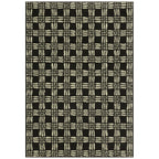 Velmora™ Transitional Grid Plaid Black Indoor Area Rug, 5 ft x 7 ft
