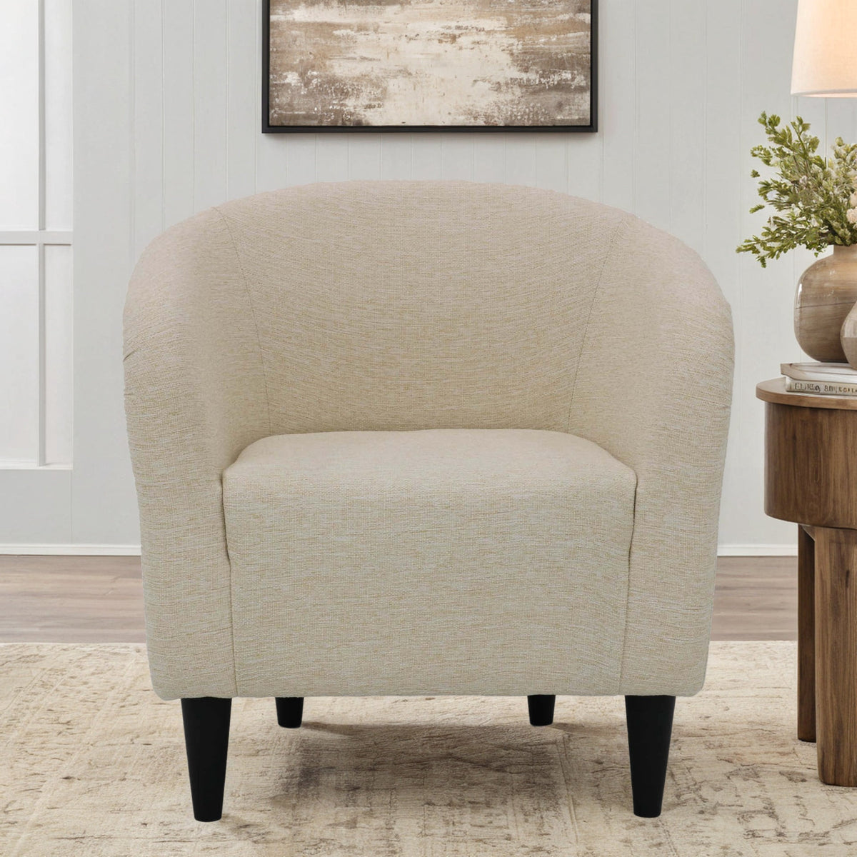 Velmora™ Rolled Tub Accent Chair, Zeus Sand