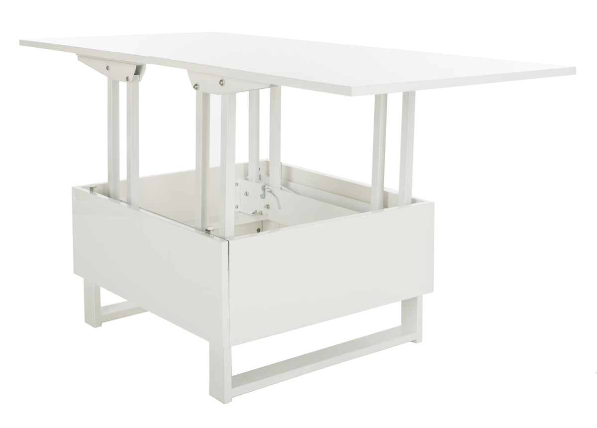 Velmora™ Vanna Lift-Top Solid Glam Coffee Table, White