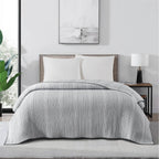 Velmora™ Essentials Full/Queen Stripe Quilt, Red Rust Coverlet, Lightweight & Reversible Bedding