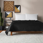 Velmora™ Velvet Stripe Quilt, King, Black