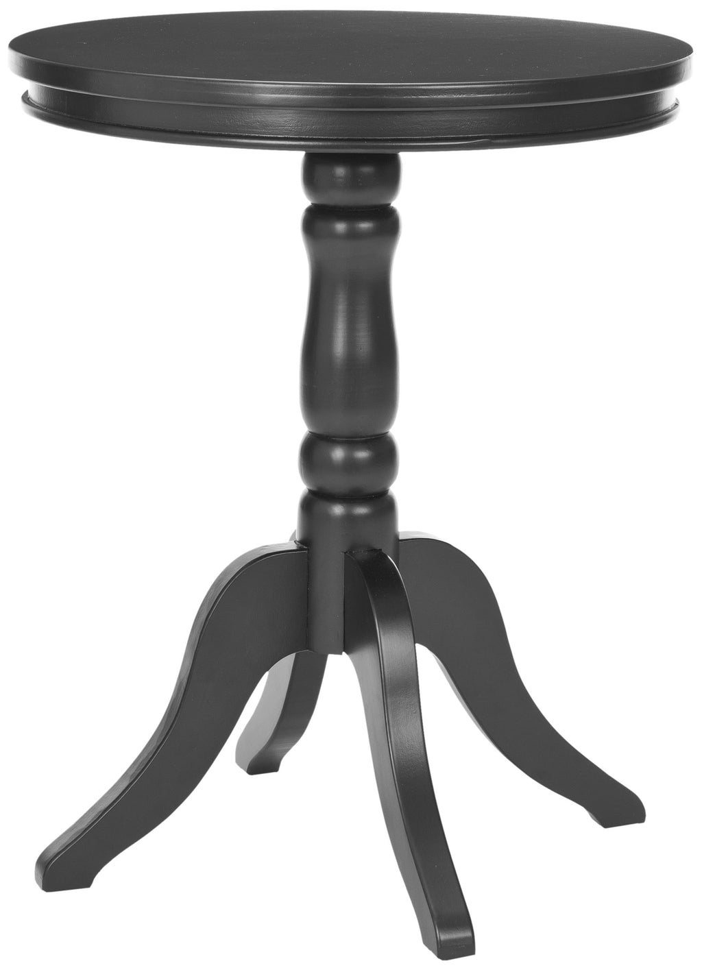 Velmora™ Vivienne Classic Solid Round Top Side Table, Black