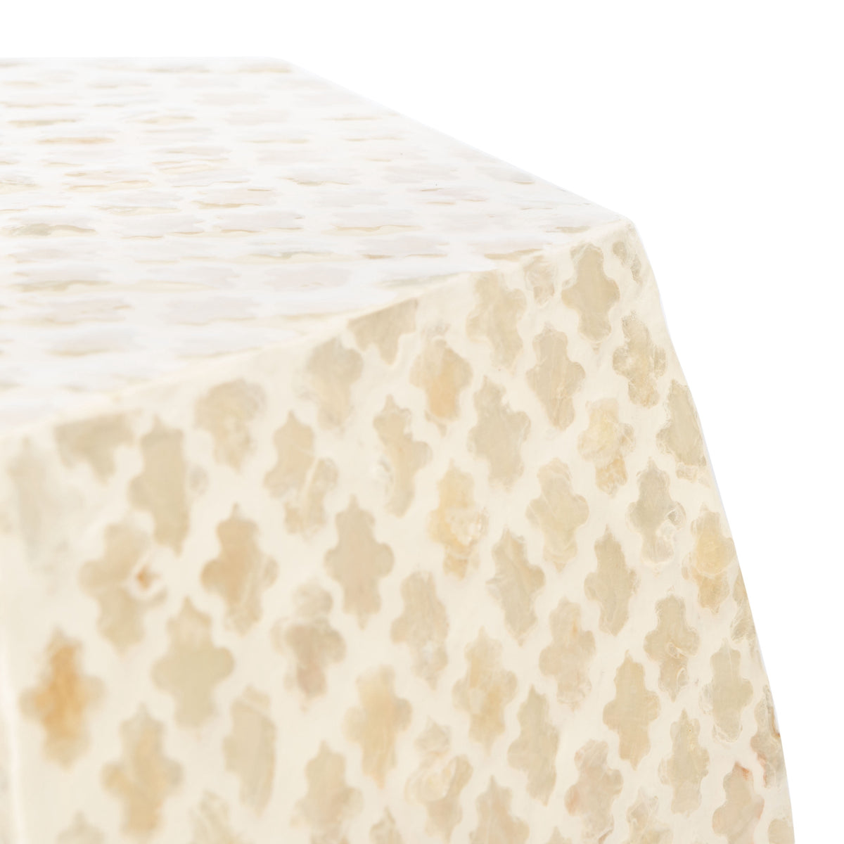 Velmora™ Rylie Abstract Hexagon Accent Table, White
