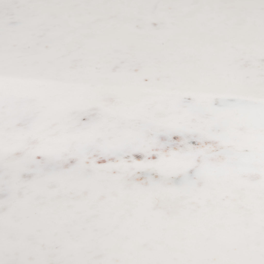 Velmora™ Mila Modern Round Pedestal Coffee Table, White Marble