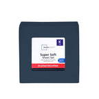 Velmora™ Super Soft Brushed Microfiber Bed Sheet Set, Blue Cove, King, 4 Piece