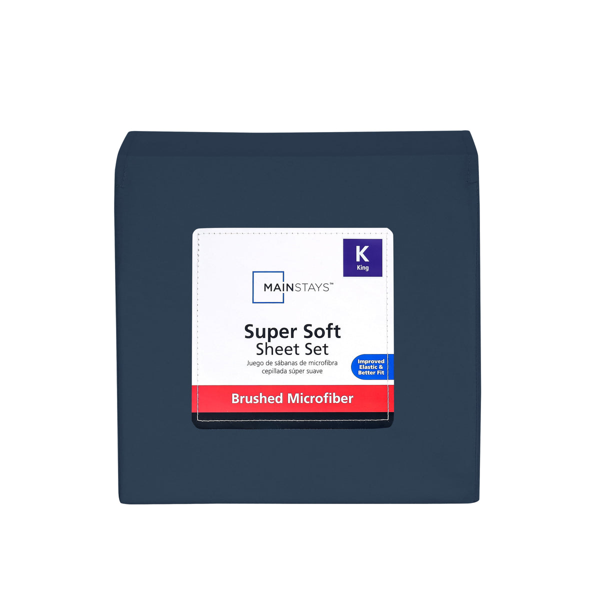 Velmora™ Super Soft Brushed Microfiber Bed Sheet Set, Blue Cove, King, 4 Piece