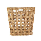 Velmora™ Extra Large Water Hyacinth Twist Decorative Storage Basket with Handles, 19 in x 16 in x 16 in