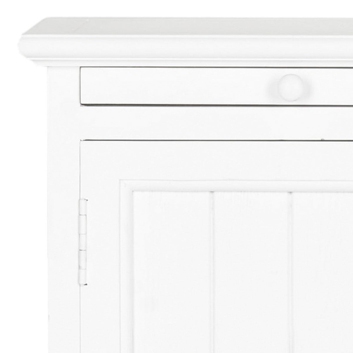 Velmora™ Jezabel One Cabinet End Table w/ Pull Out Tray, White