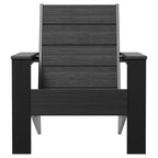 Velmora™ Ezra Outdoor HDPE Adirondack Chair, Black