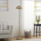 Velmora™ 62" Modern Pull-chain Brass Floor Lamp with Brass Dome Shade