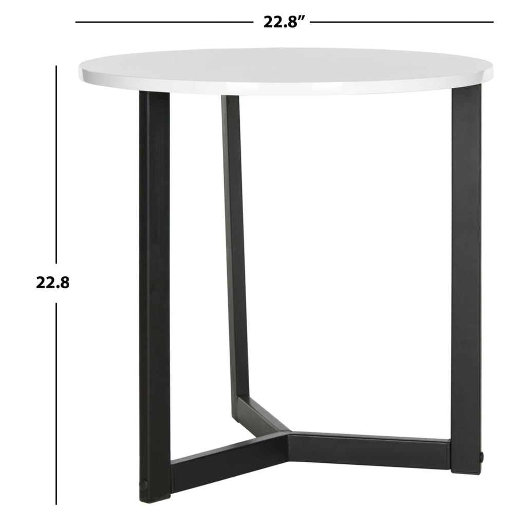 Velmora™ Leonard Mid-Century Modern Wood End Table White / Black