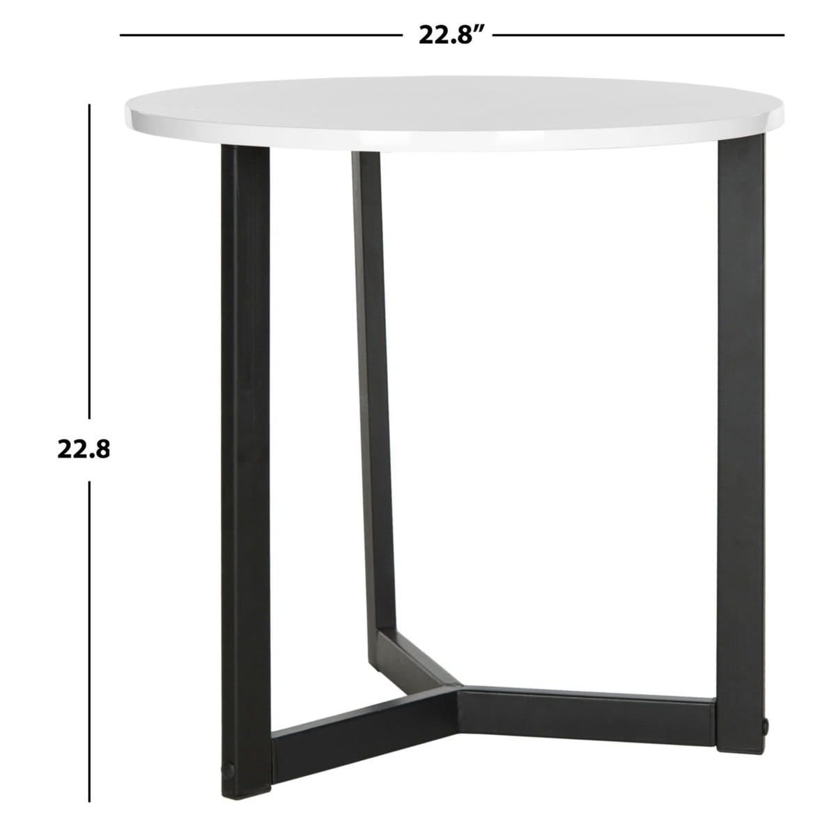 Velmora™ Leonard Mid-Century Modern Wood End Table White / Black