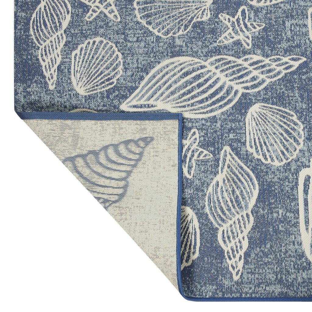 Velmora™ 5' x 7' Blue Seashell Outdoor Rug