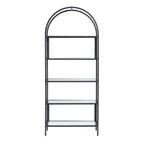 Velmora™ Nola Arch Bookshelf, Black Finish