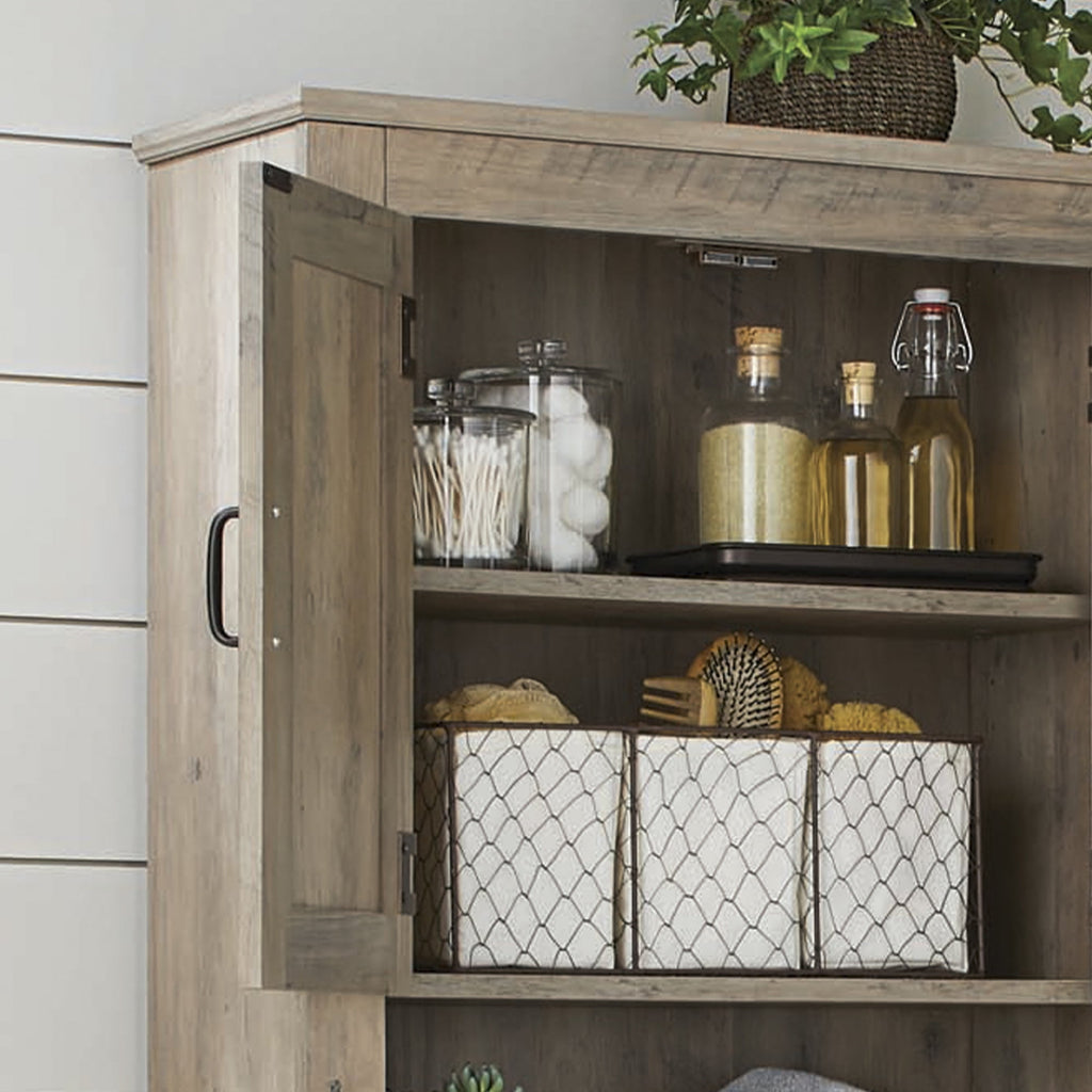 Velmora™ Over the Toilet Bathroom Storage Cabinet, Rustic Gray