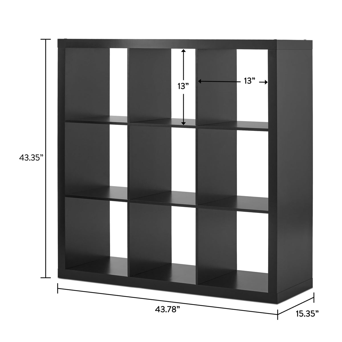 Velmora™ 9 Cube Storage Organizer, Solid Black