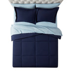 Velmora™ Reversible 7-Piece Bed-in-a-Bag Bedding Set, Queen, Navy