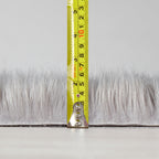 Velmora™ Grey Faux Fur Area Rug, Non-Skid, 30 in x 46 in