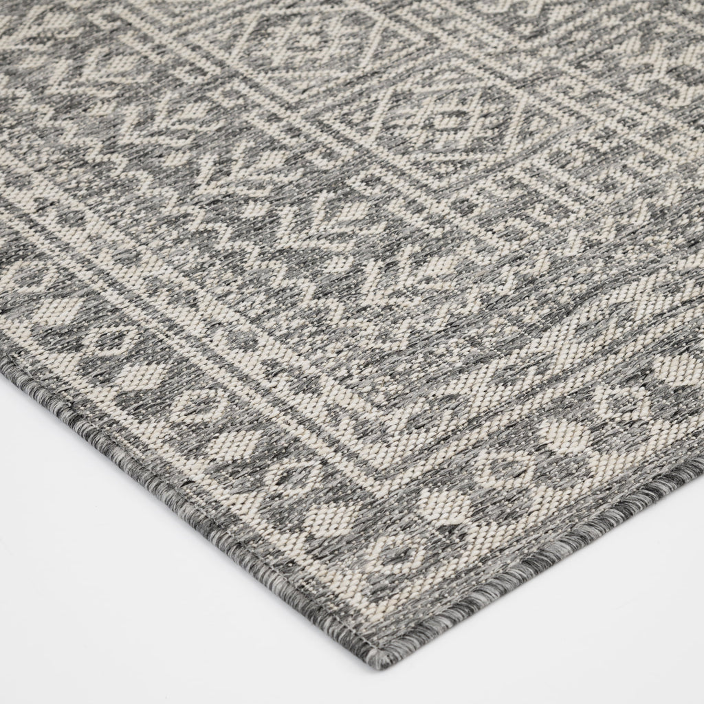 Velmora™ 8 ft 5 in x 13 ft Grey Medallion Outdoor Area Rug