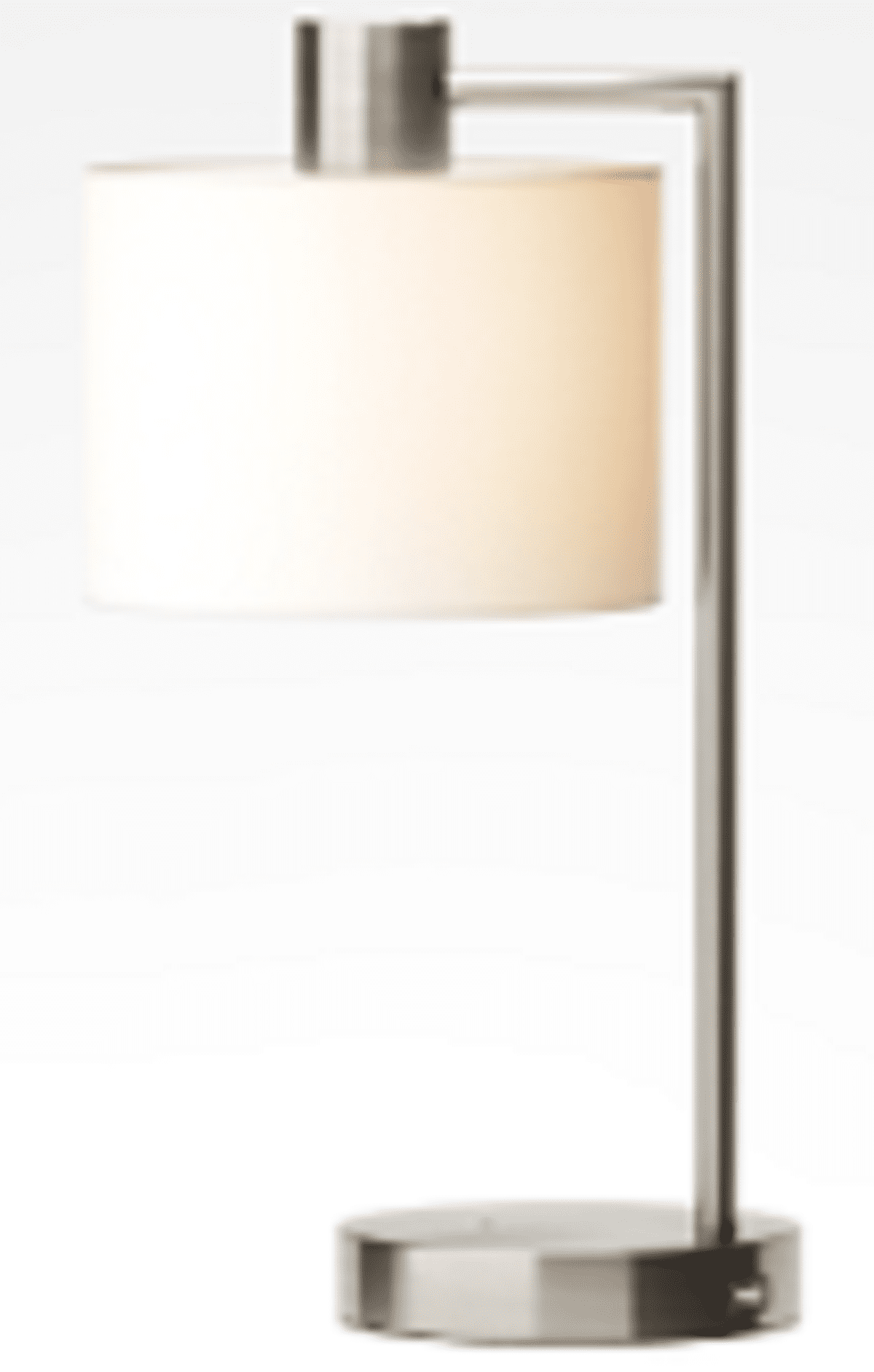 Velmora™ 18 in Silver Metal Table Lamp with Fabric Hardback Shade