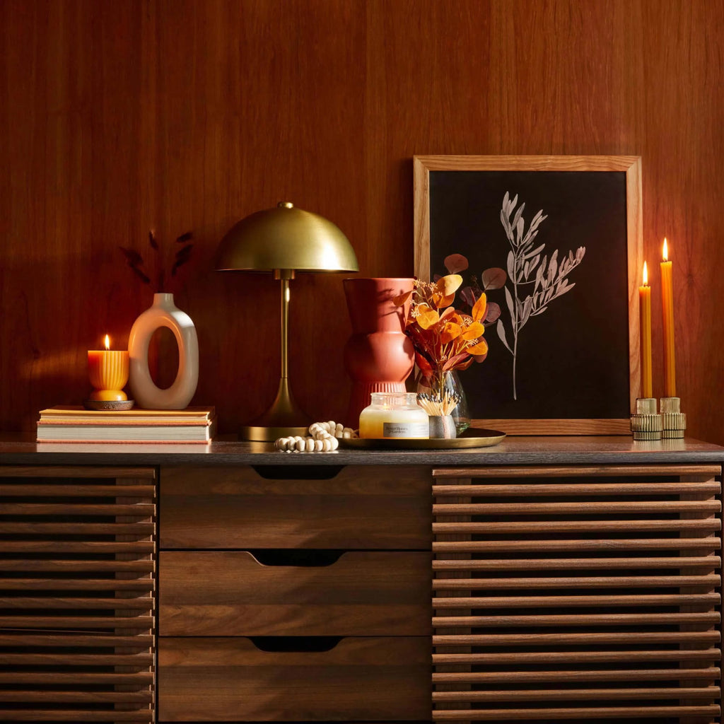 Velmora™ Modern Dome 18 in Touch On/Off Table Lamp, Brass