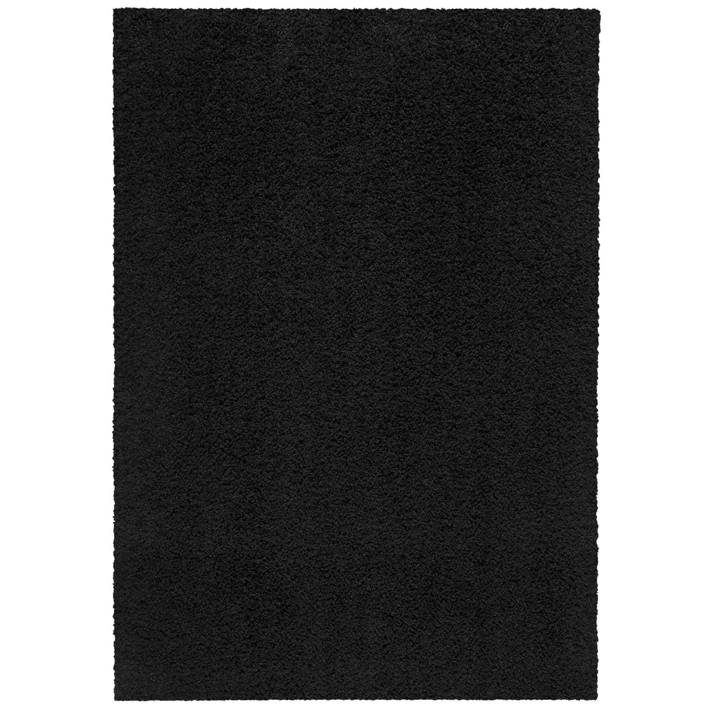 Velmora™ (3 pack) Traditional Solid Black Shag Indoor Area Rug, 5' x 7'