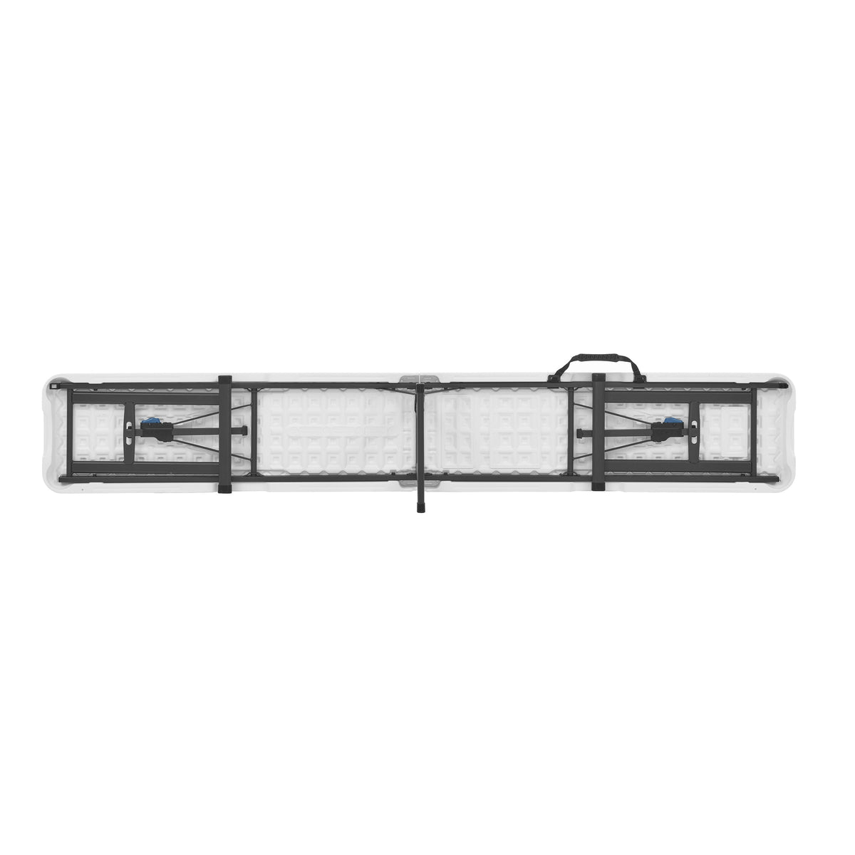 Velmora™ 6' Centerfold Bench, Steel Frame, Indoor Outdoor, Includes Carry Handle, White