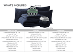 Velmora™ Dorm Essentials 14-Piece Bed-in-a-Bag Comforter Set, Twin-XL, Reversible Navy/Green