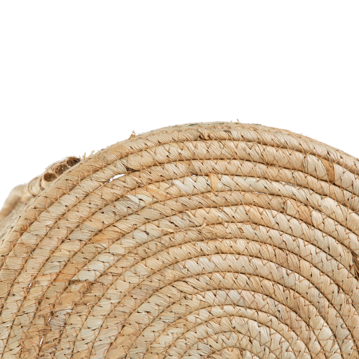 Velmora™ Natural Maize Colored Stripe Basket, Green, Large