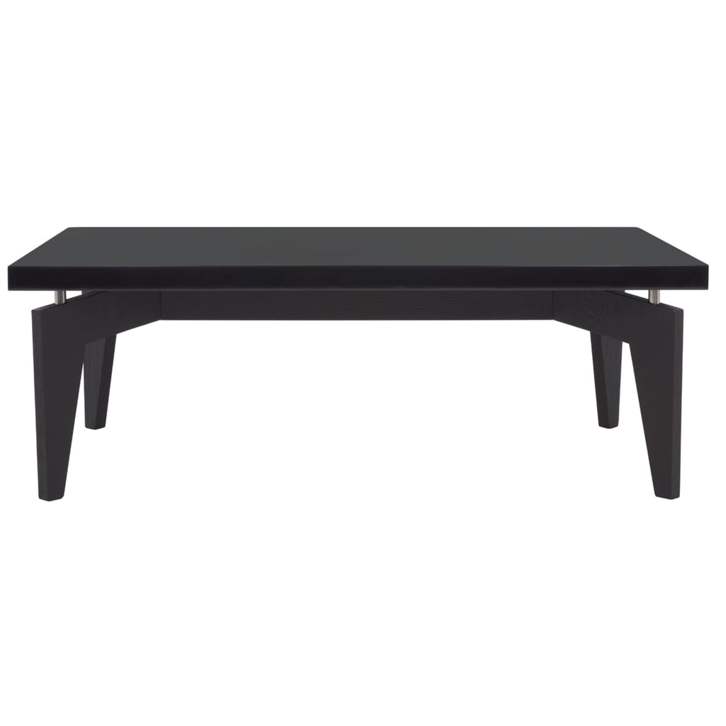 Velmora™ Josef Retro Lacquer Floating Top Coffee Table, Black/Black