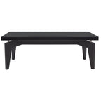 Velmora™ Josef Retro Lacquer Floating Top Coffee Table, Black/Black