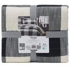 Velmora™ Buffalo Plaid Cotton Quilt, King, Black & White Bedding