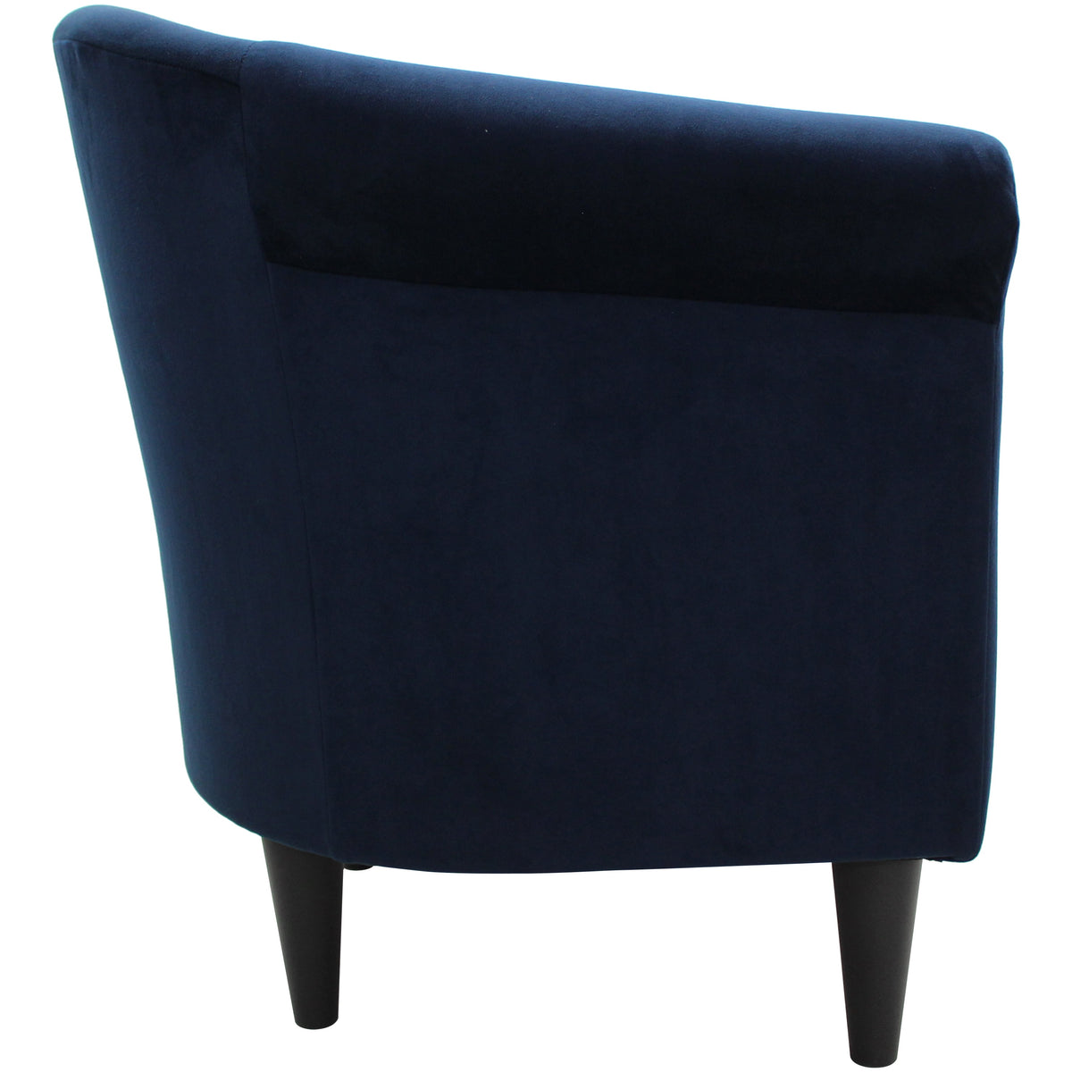 Velmora™ Microfiber Bucket Accent Chair, Navy Blue