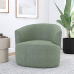 Velmora™ Boucle Swivel Accent Chair, Olive