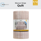 Velmora™ Essentials Full/Queen Stripe Quilt, Red Rust Coverlet, Lightweight & Reversible Bedding