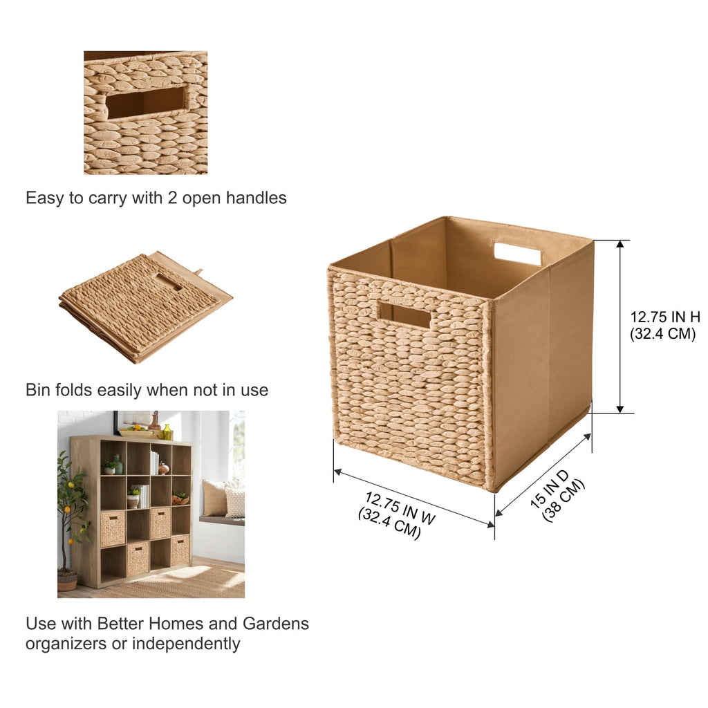 Velmora™ Fabric Cube Storage Bins, Natural, 2 Pack