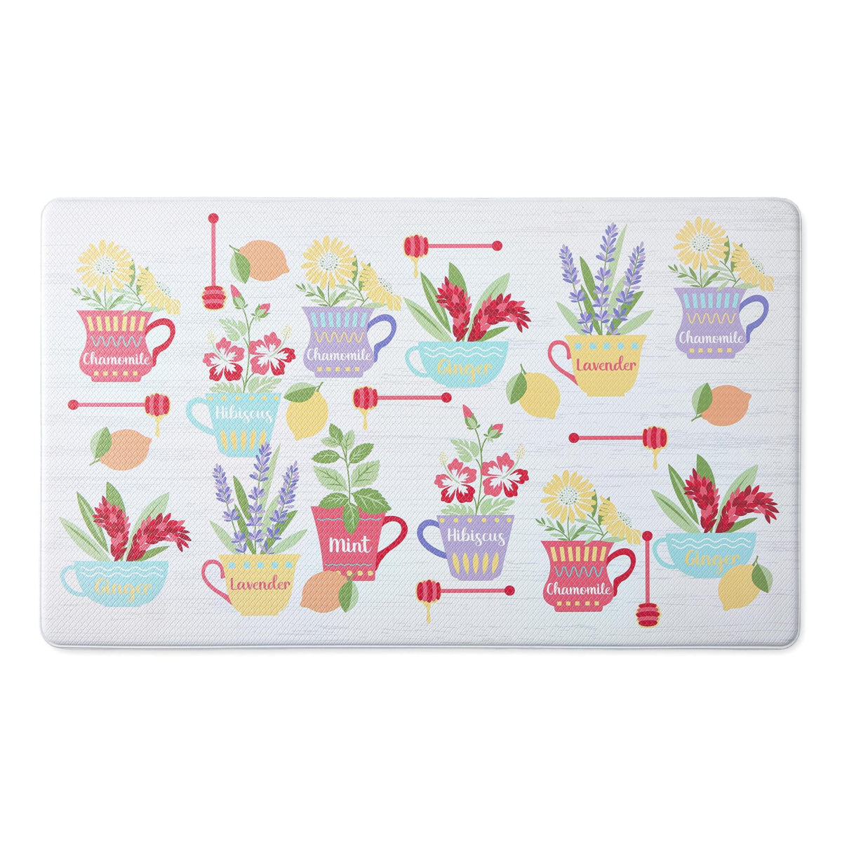 Velmora™ (4 pack) Multicolor Kitchen Mat, Herbal Tea, 18"W x 30"L, 1 Piece