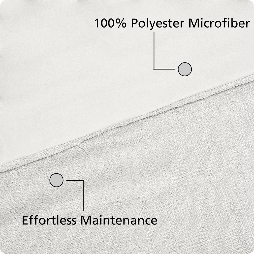 Velmora™ 3-Piece Waffle Comforter Set with Matching Shams, Full/Queen, Vanilla Dream