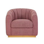 Velmora™ Lillian Accent Swivel Chair, Rose Boucle