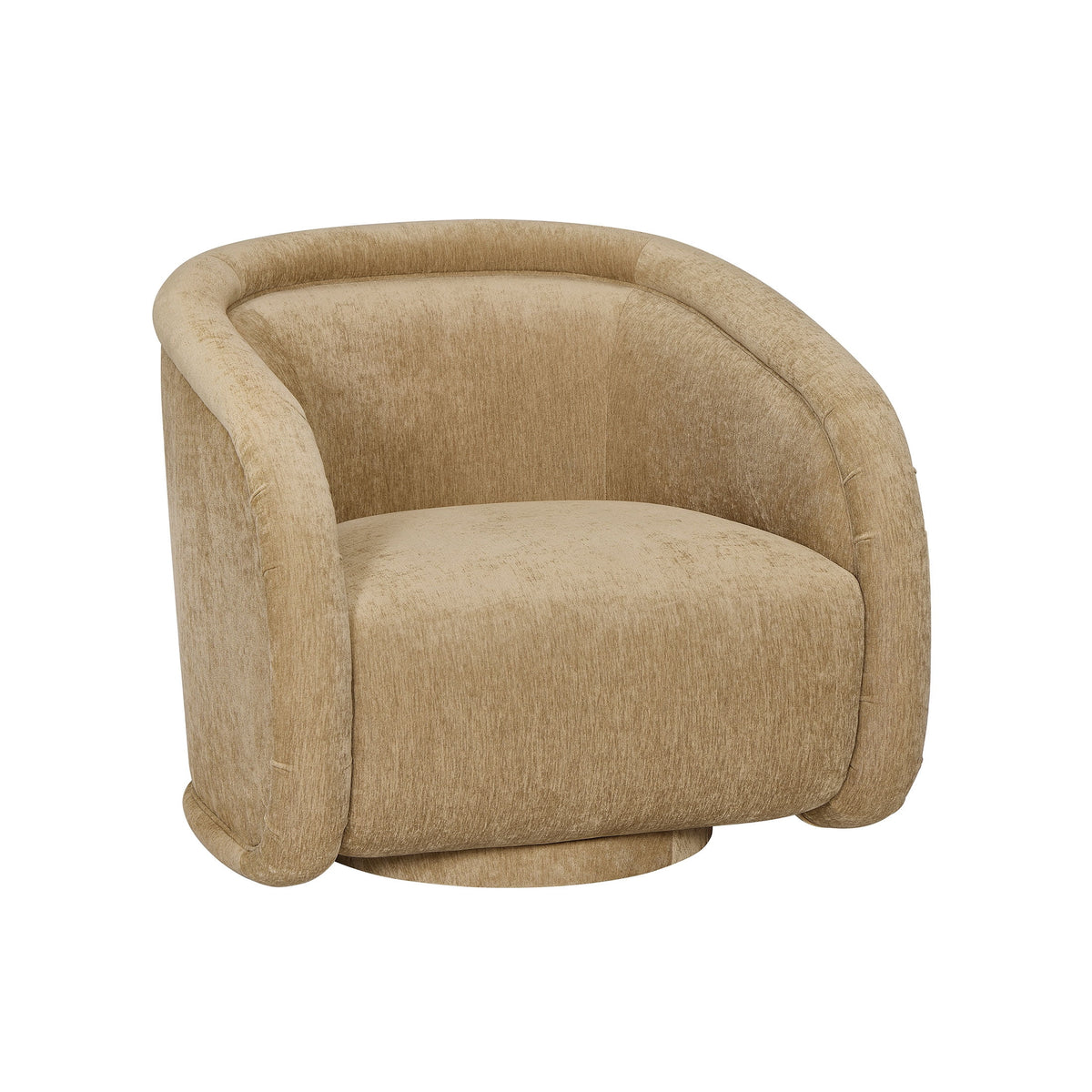 Velmora™ Sienna Swivel Accent Chair, Caramel Velvet Fabric