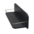Velmora™ 23 inch Black Shelf with Gold Metal Rail