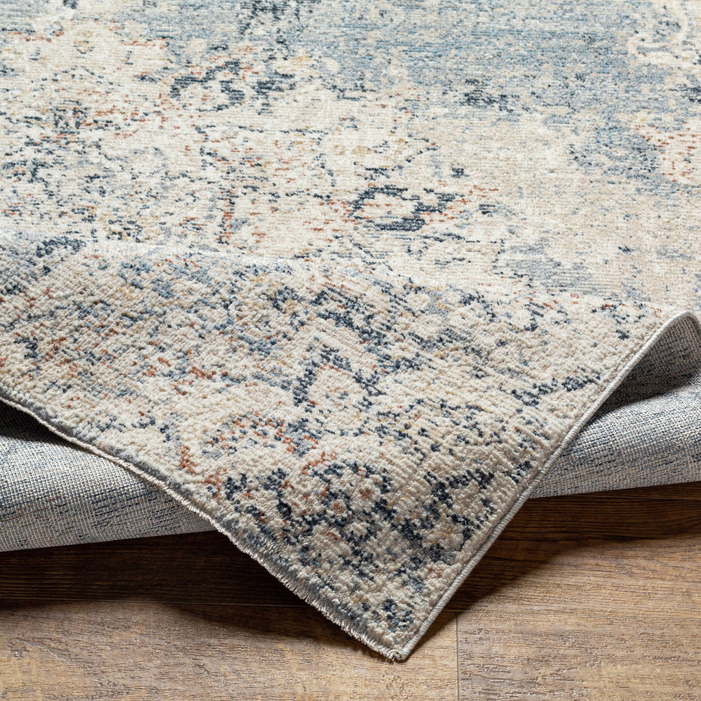 Velmora™ Abstract with Fringe 5'2" x 7' Area Rug for Living Room Bedroom Ivory