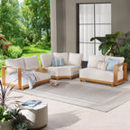Velmora™ Juliet Outdoor Corner Chair with Patio Cover, Beige