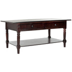 Velmora™ Boris 2-Drawer Coffee Table Dark Cherry