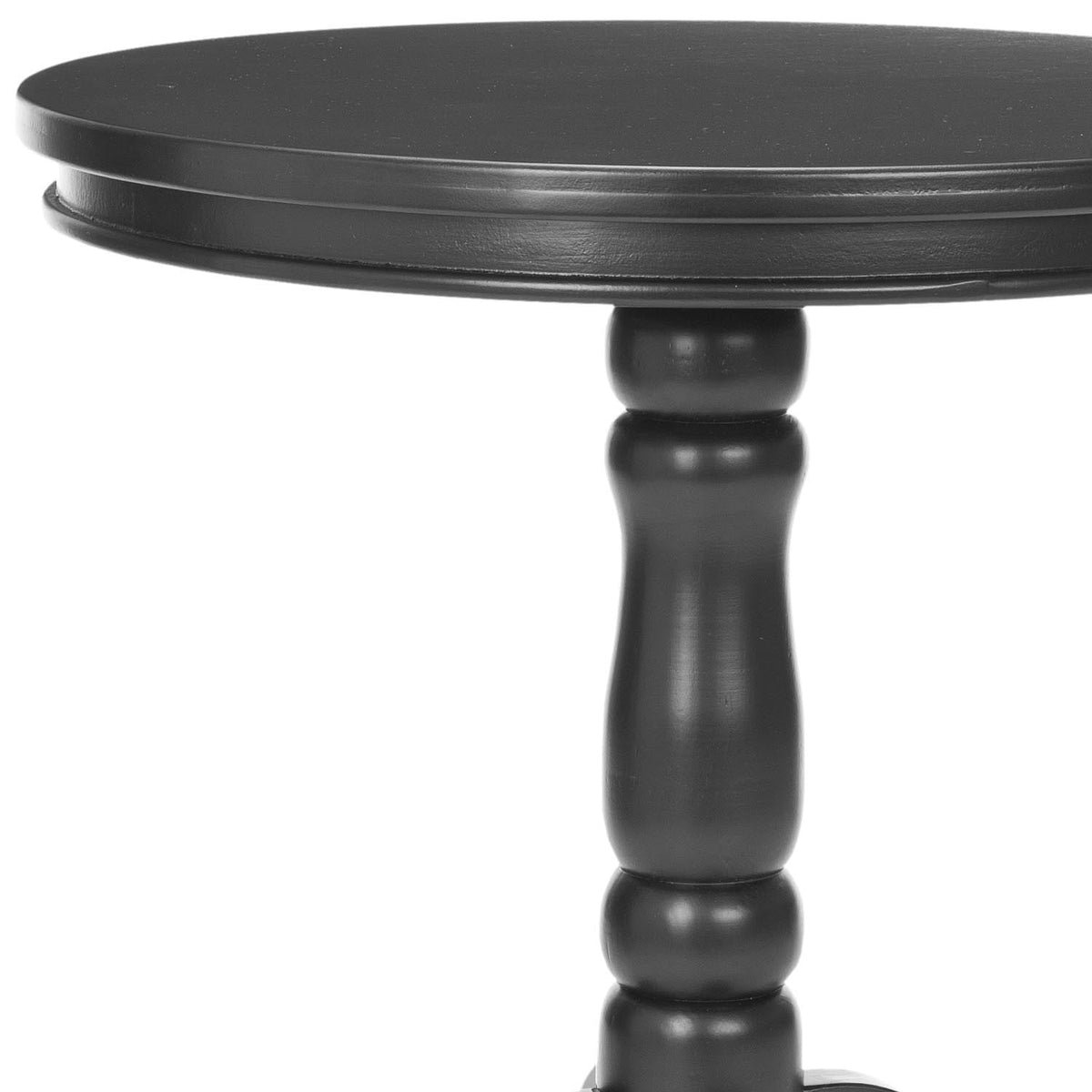 Velmora™ Vivienne Classic Solid Round Top Side Table, Black