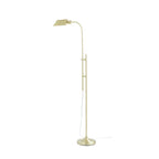Velmora™ 1-Light Modern Adjustable Brass Floor Lamp Gold