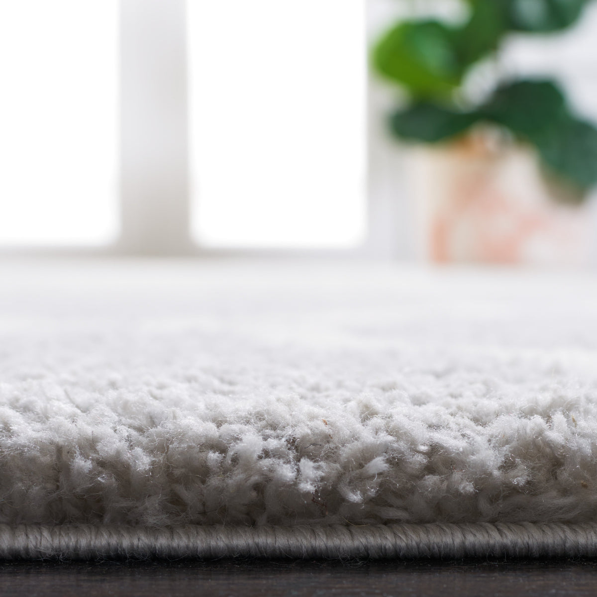 Velmora™ Gray & Ivory Plush Trellis Shag Indoor Area Rug, 5' x 7'