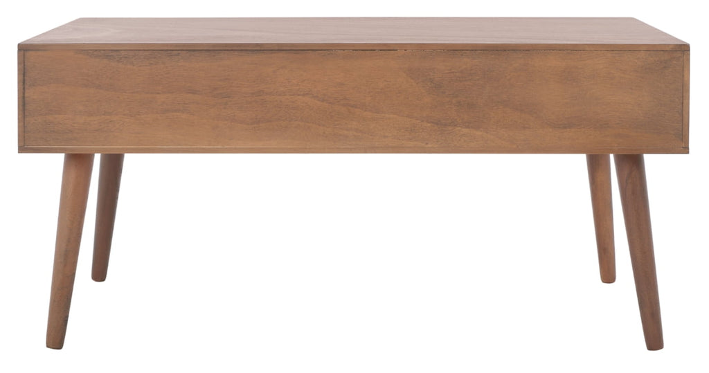 Velmora™ Mozart Mid-Century 2 Drawer Coffee Table, Brown