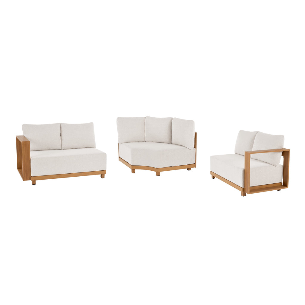 Velmora™ Juliet Outdoor Corner Chair with Patio Cover, Beige