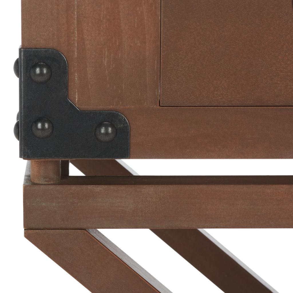 Velmora™ Dunstan Rustic Accent Table With Storage Drawer, Washed Natural Pine